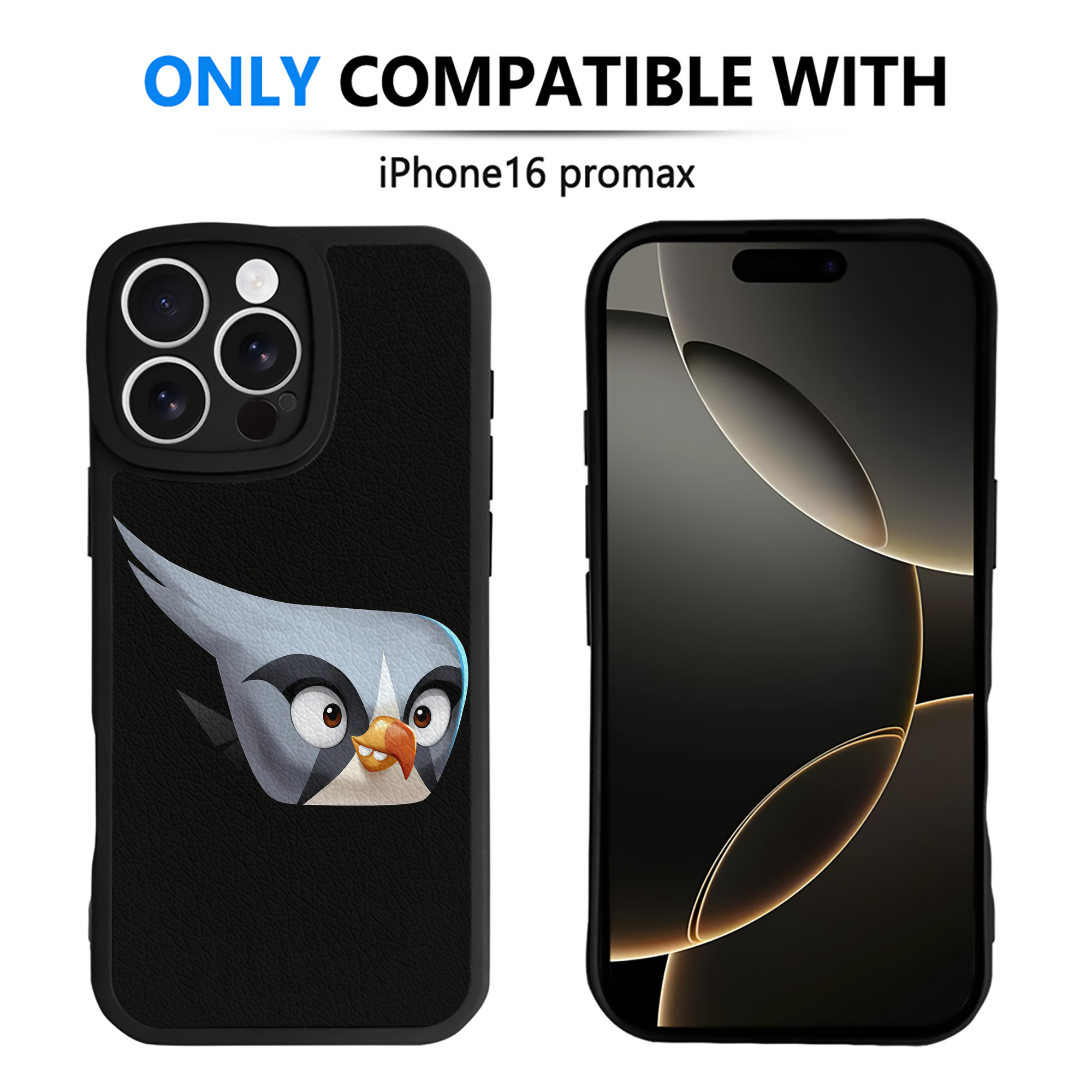 （画像用） Angry Birds アングリーバード 【iPhone 16シリーズ対応】シリコンスマホケース（レザー調） 材質：シリコン
